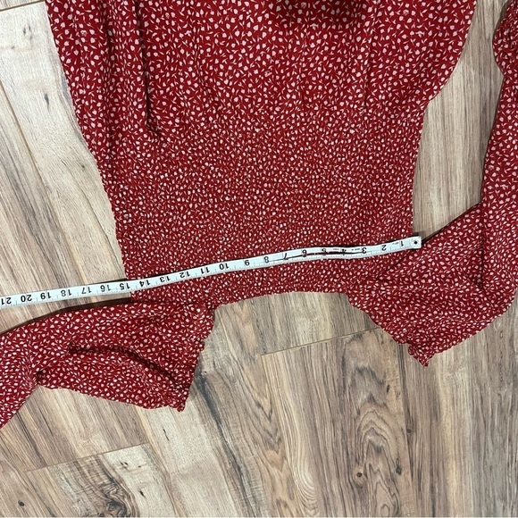 NWT Madewell (Re)sourced Georgette Lucie Smocked Peplum Top in Batik Vine - Picture 6 of 7